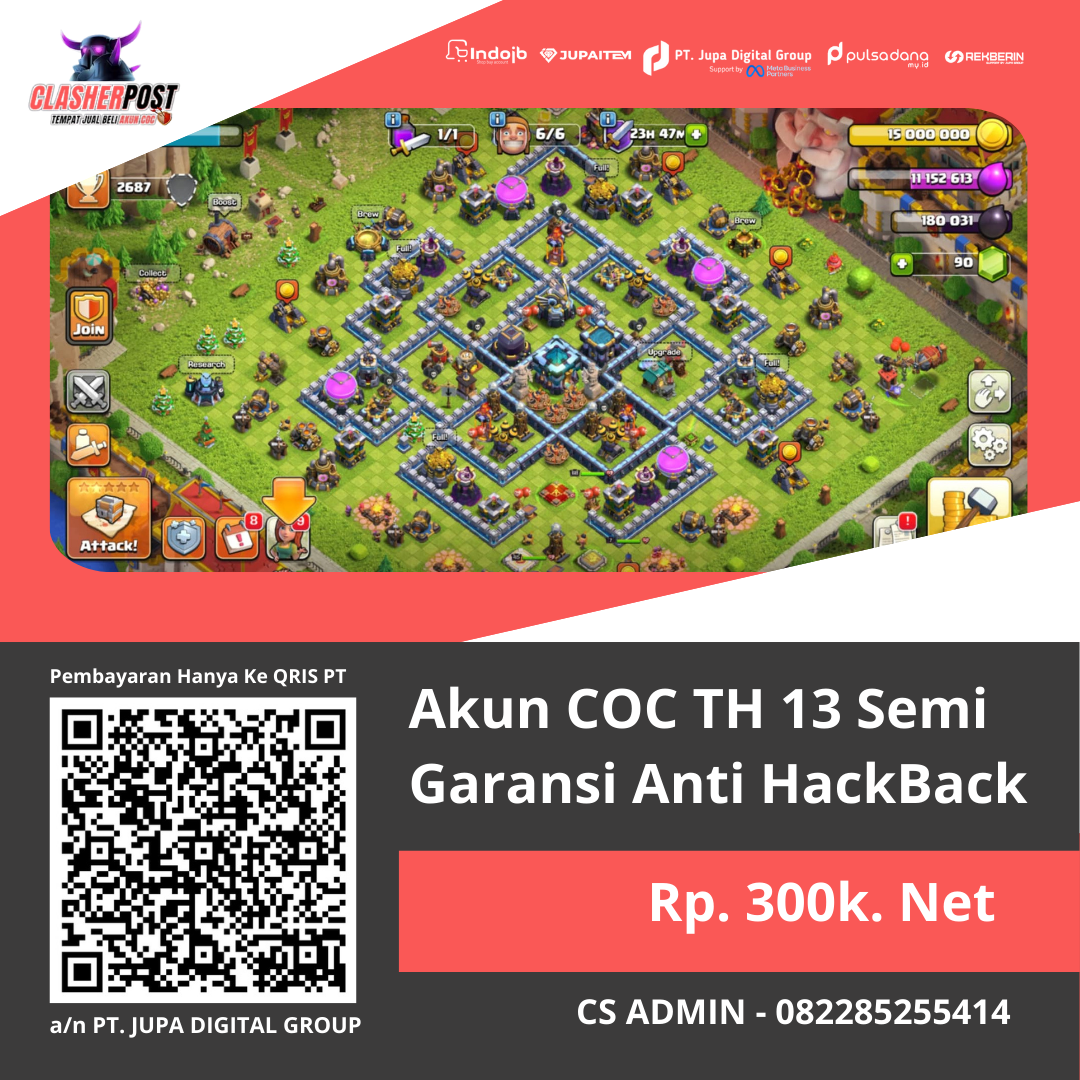 Akun Clash of Clans TH12 Semi