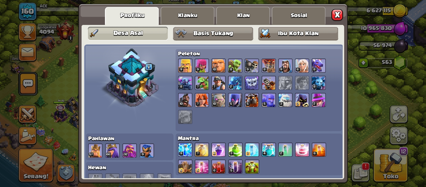 Akun COC h 13