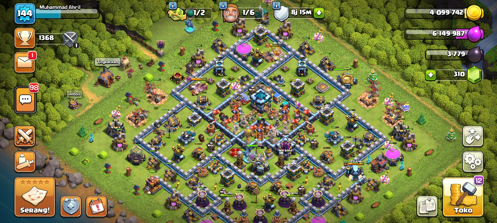 akun coc tu 13