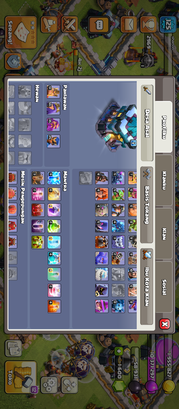 Clash of clans TH13, Hampir max