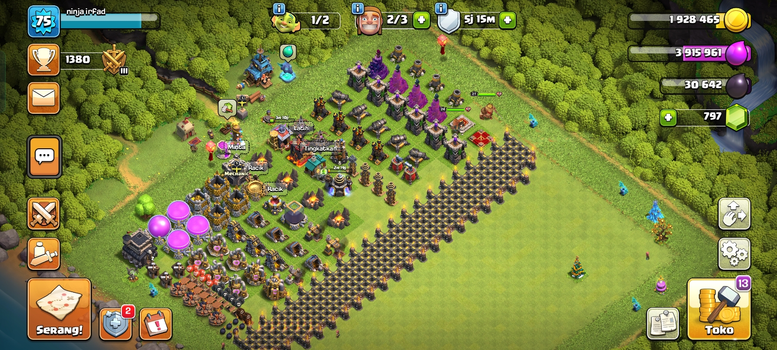 Akun Clash of Clans Th 9