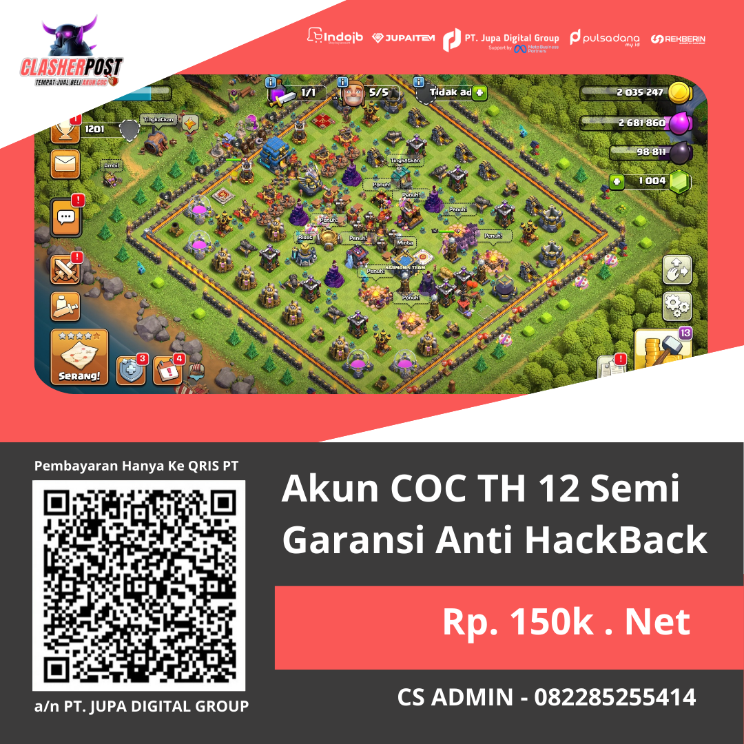 Akun COC TH12 (Garansi)