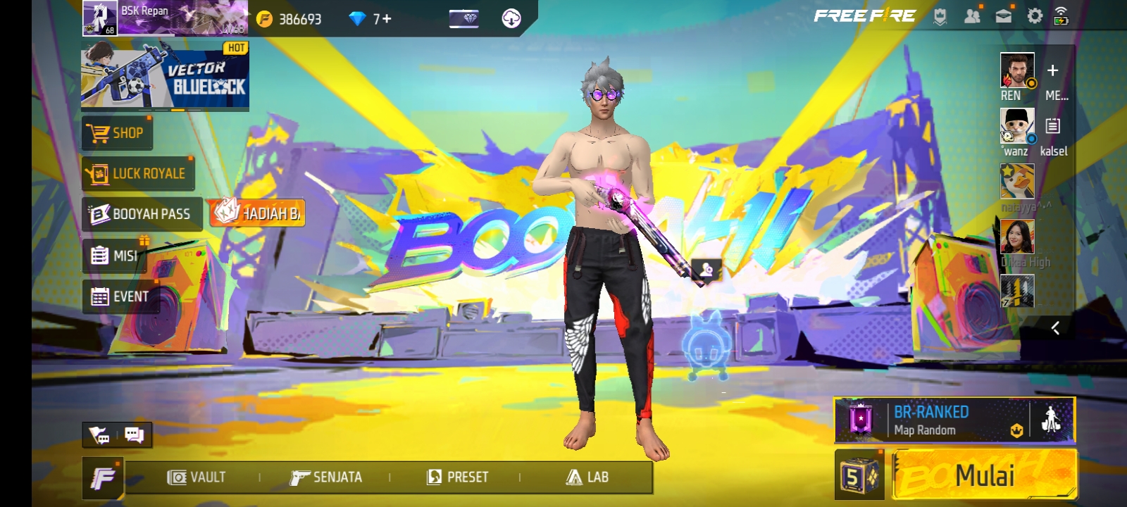 Akun free fire gagah