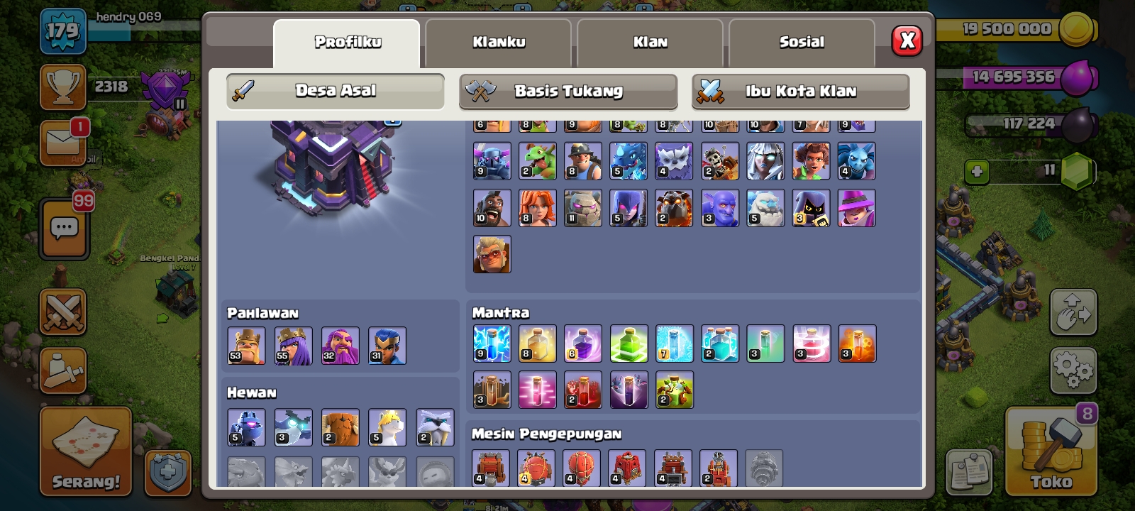 Akun coc th 15