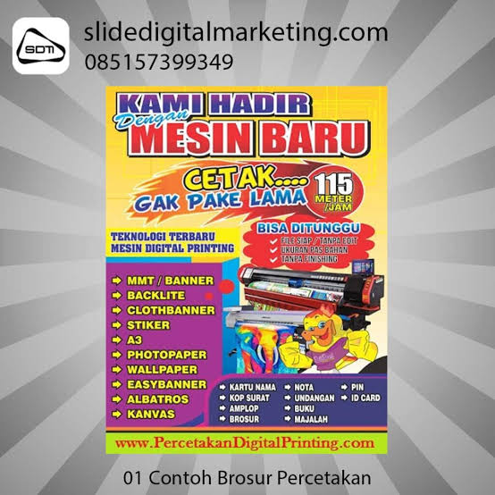 Terima Cetak Sepanduk Kartu Nama Brosur Nota Undangan Dll