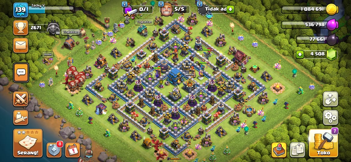 Jual akun coc Th 12 max