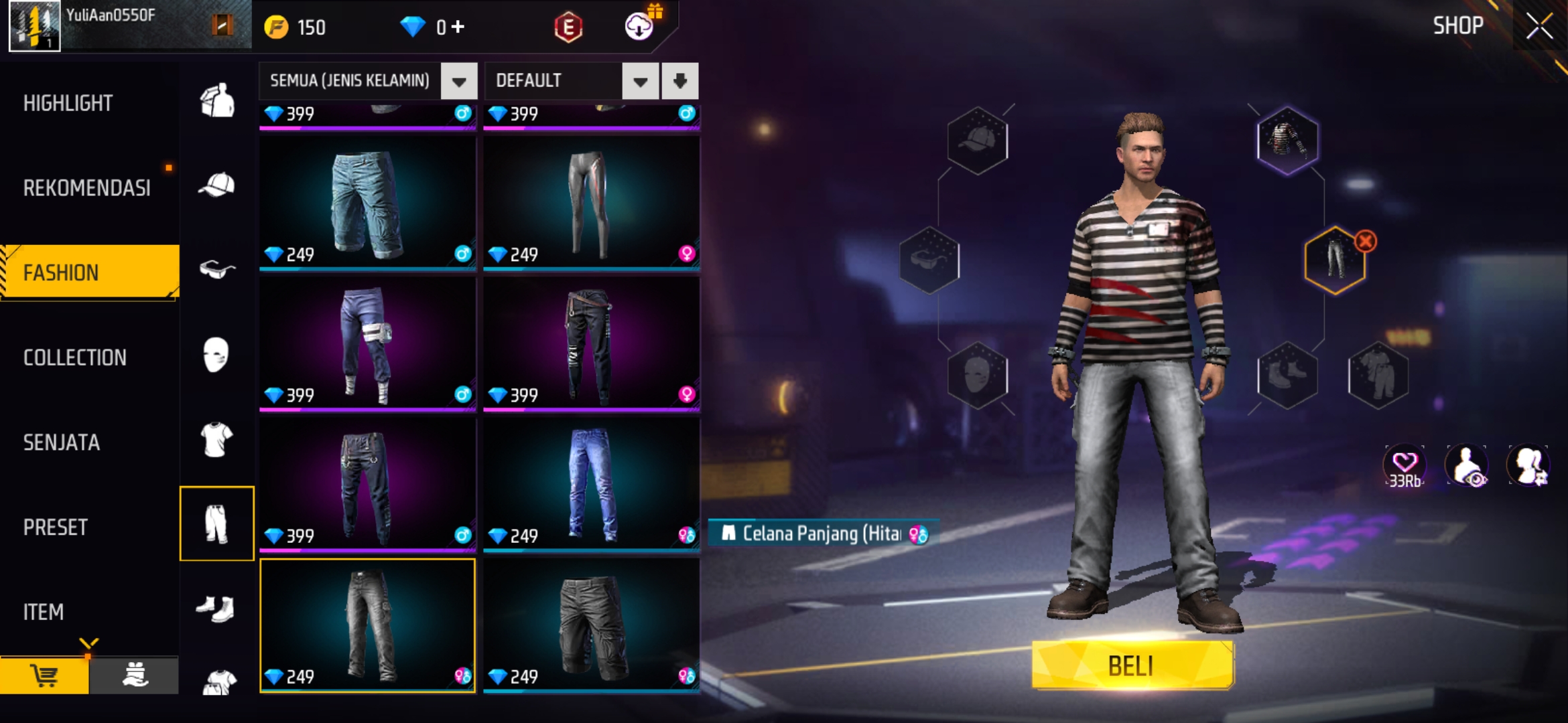 Akun server luar,bisa main