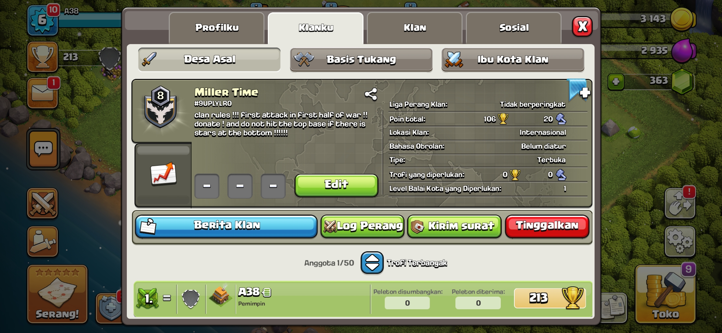 CLAN LEVEL 8 MURAH