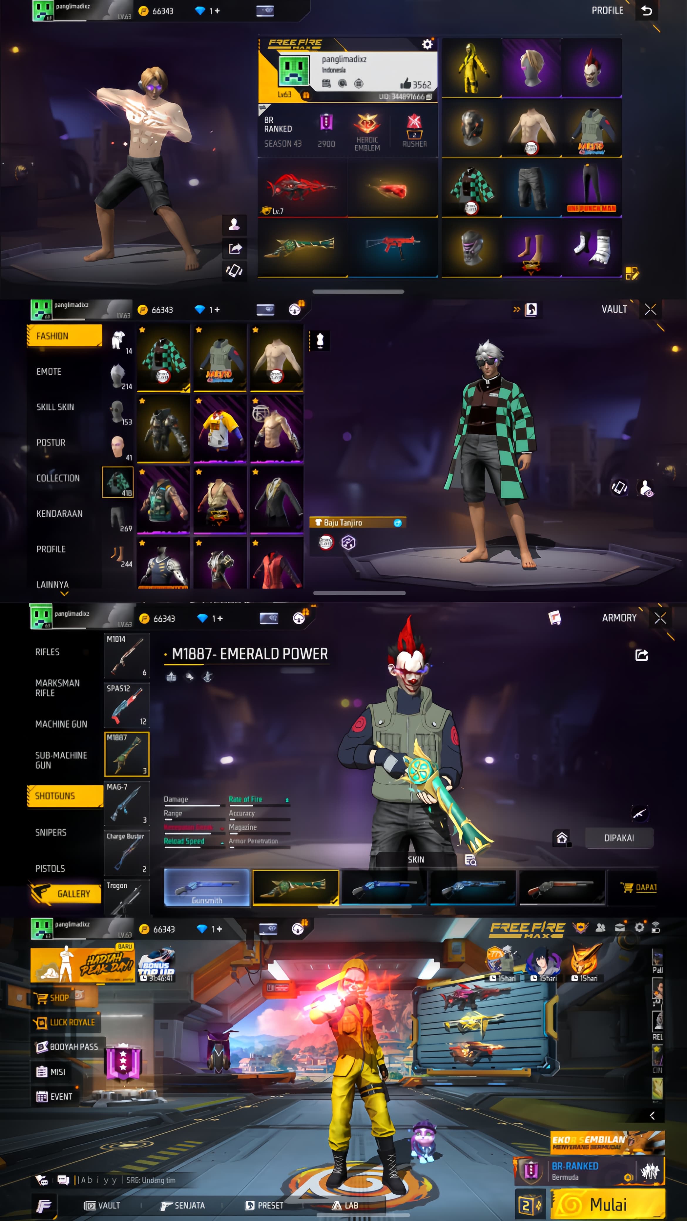 AKUN FF MAX1 OLD