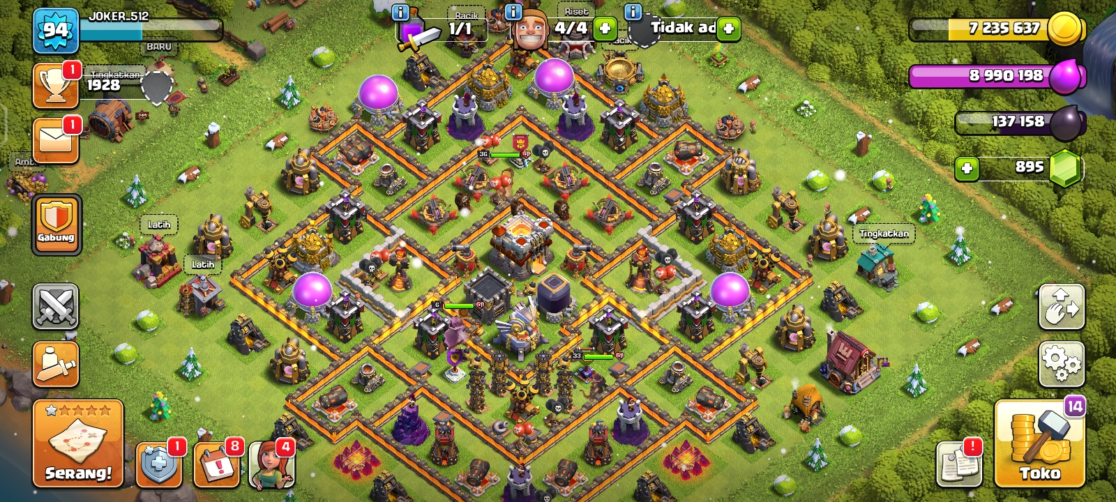 COC TH 11 ( SEMI MAX TH10 ) Speck Buka Akun Ini Ada Di YT