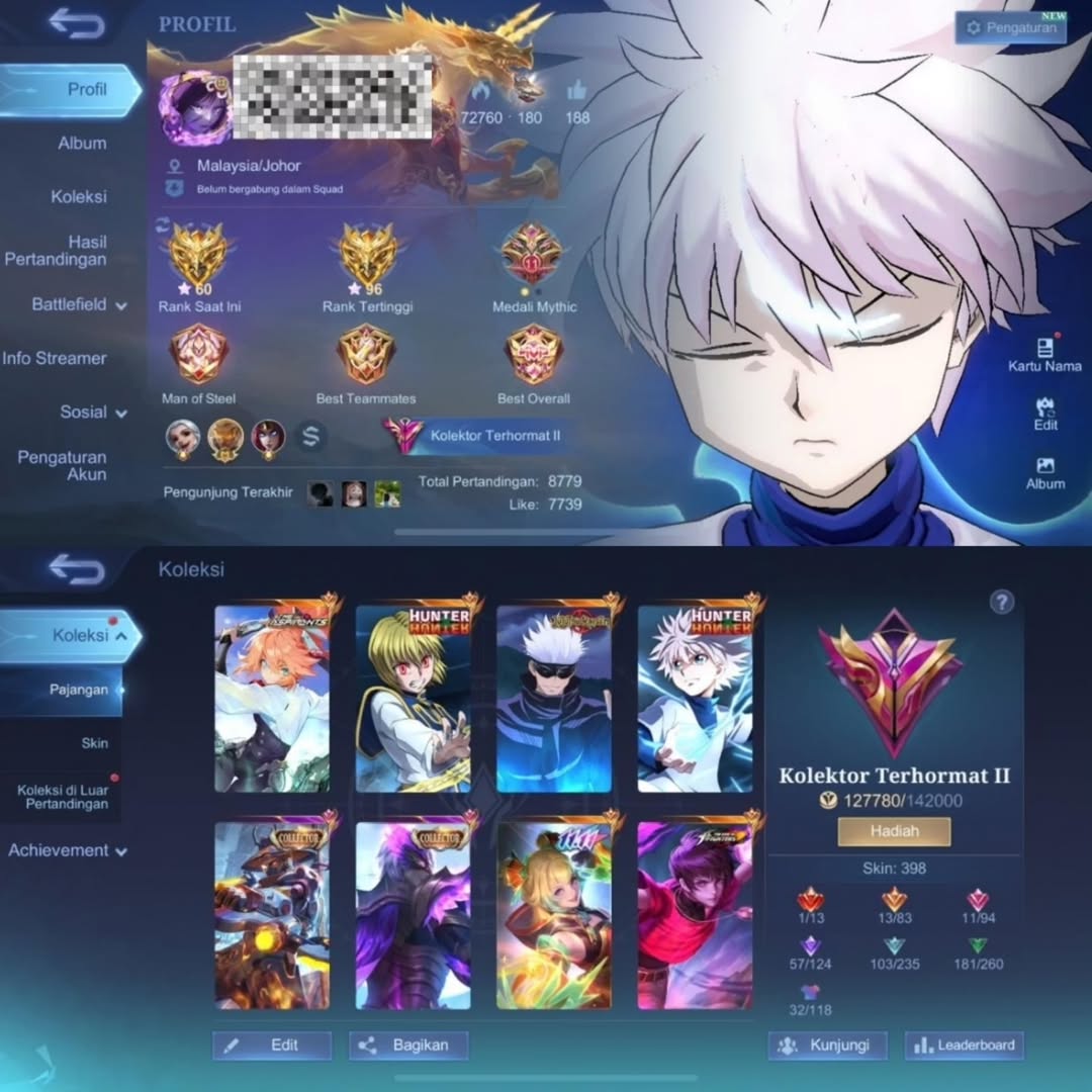 Akun ml ex glory 96