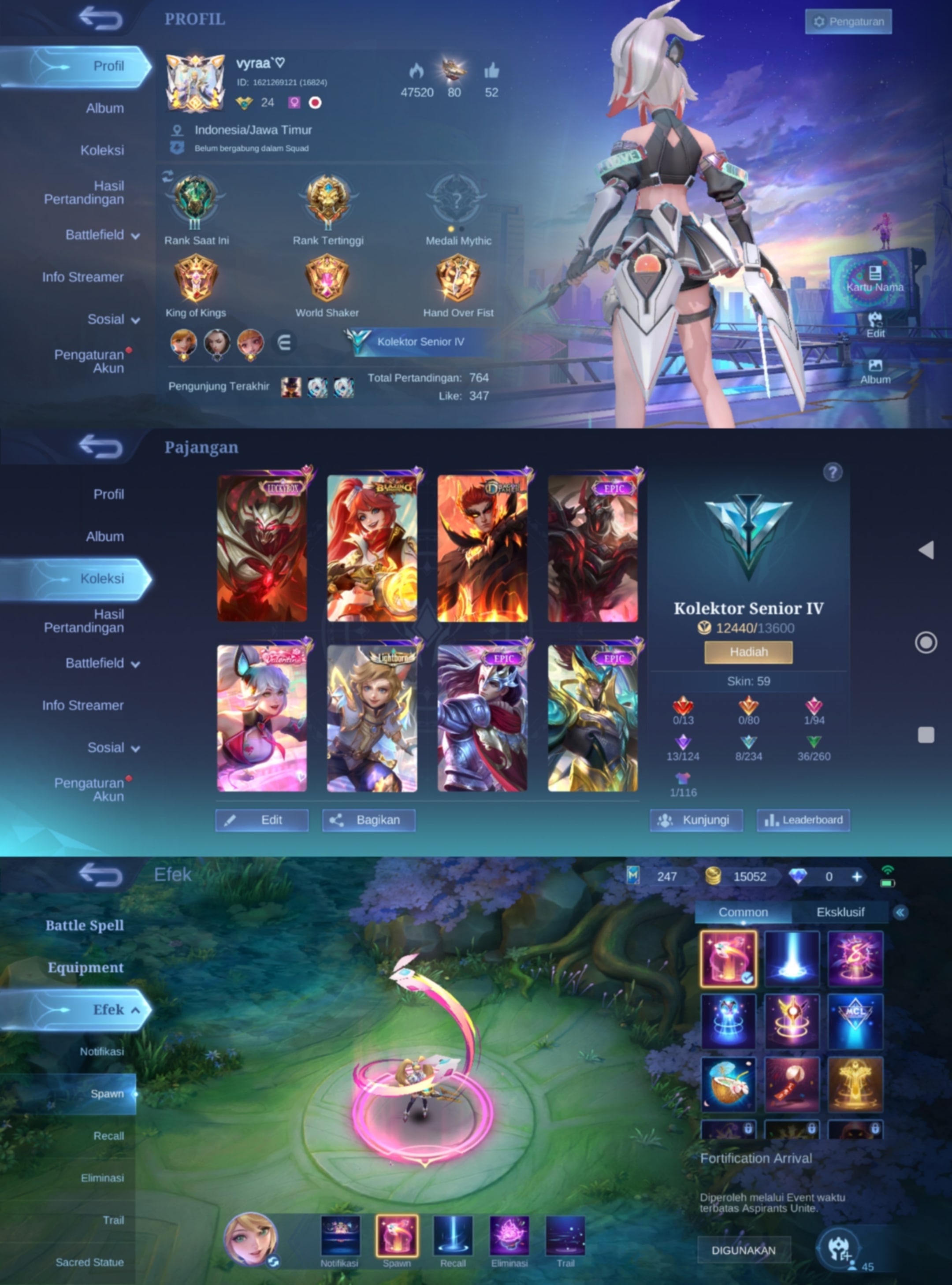 Akun ML Save Murah Garansi Stock Admin