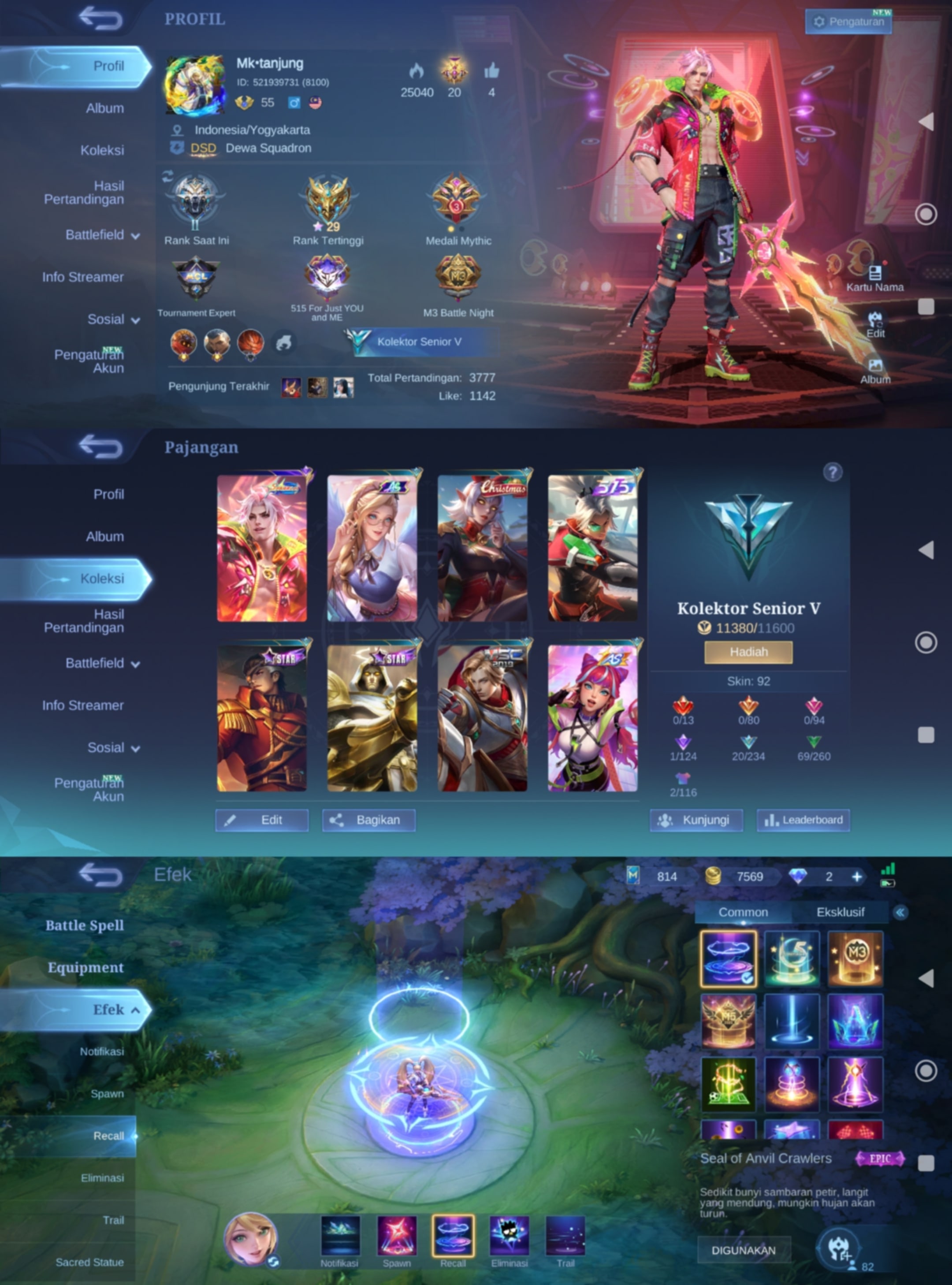 Akun ML Save Murah Garansi Stock Admin
