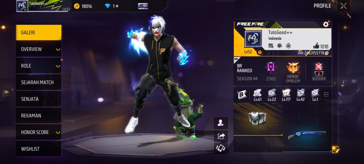 Akun frefire murah