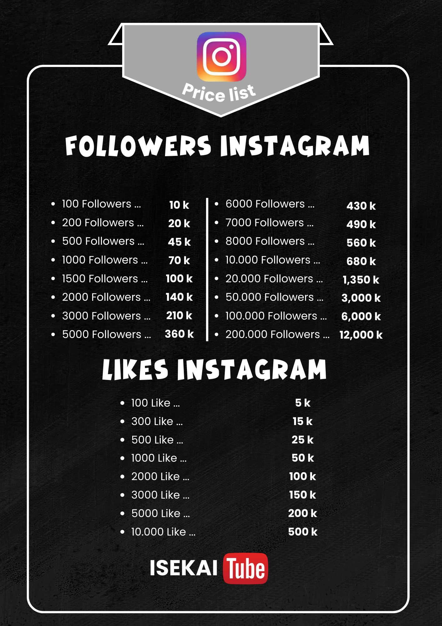 Followers Instagram dan Likes Murah