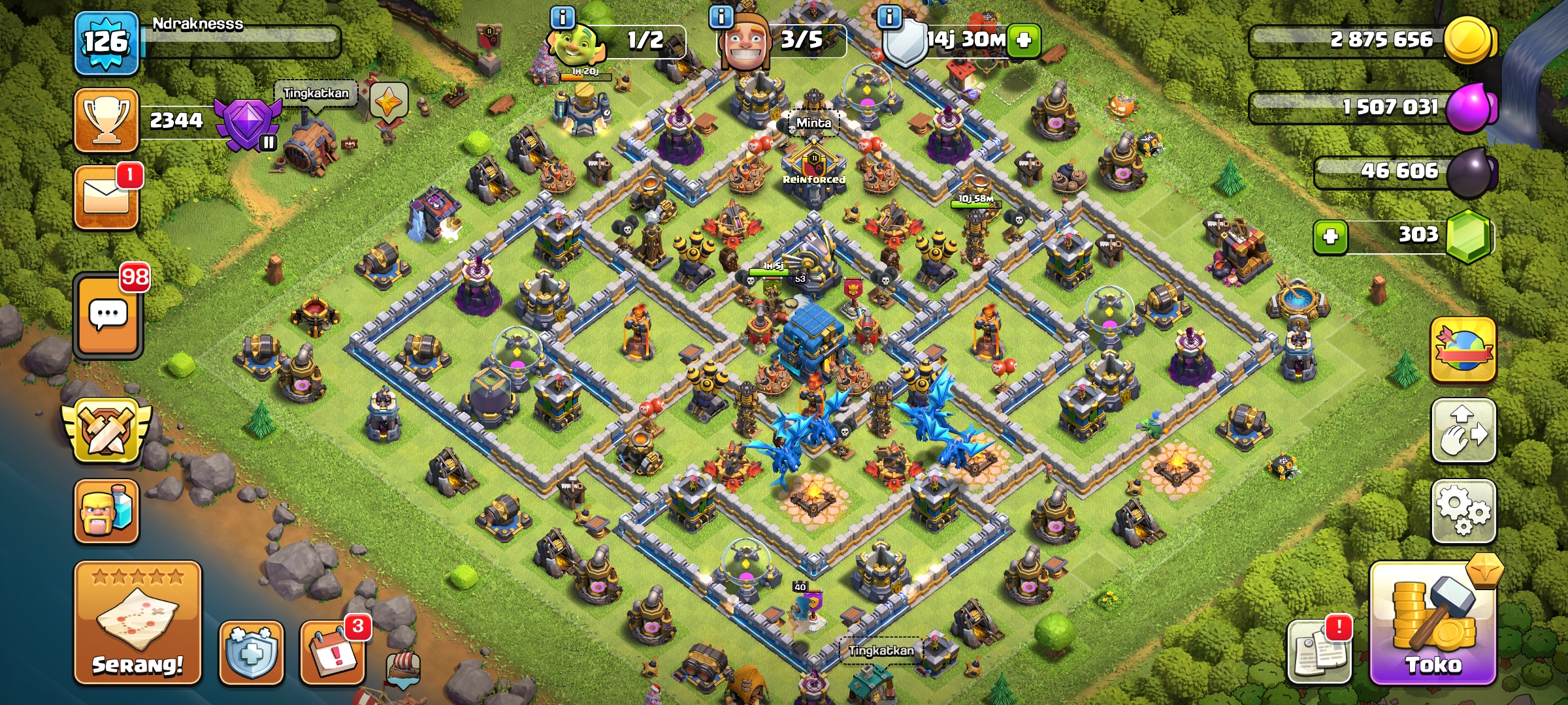 Akun coc th 12 80%max