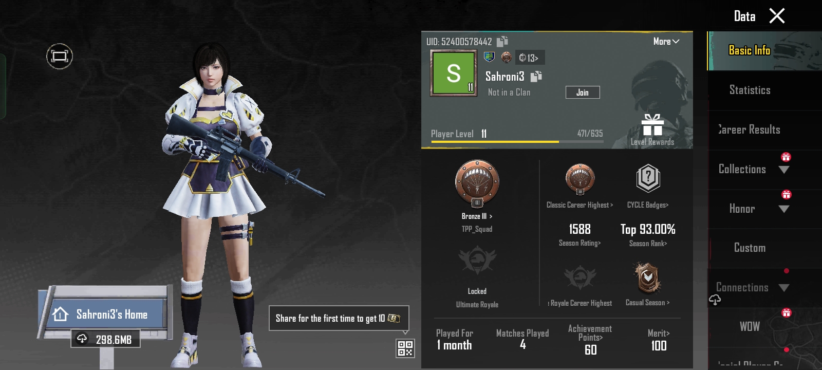 Jual Akun Pubg Mobile Level 11 Bisa Mode Ranked
