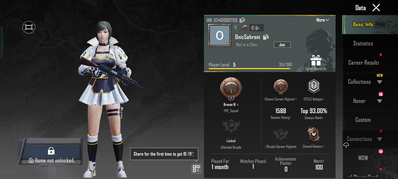 Jual Akun Fresh Pubg Mobile