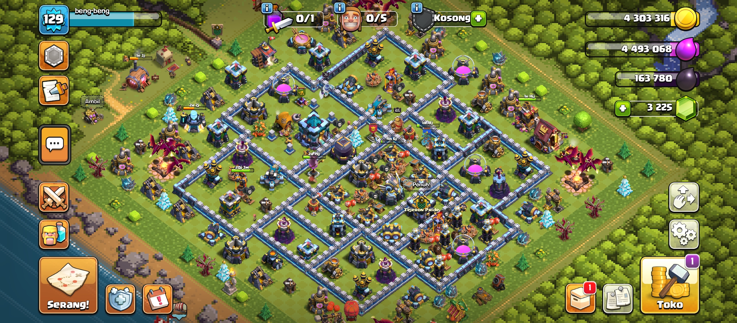 Jual akun coc th13