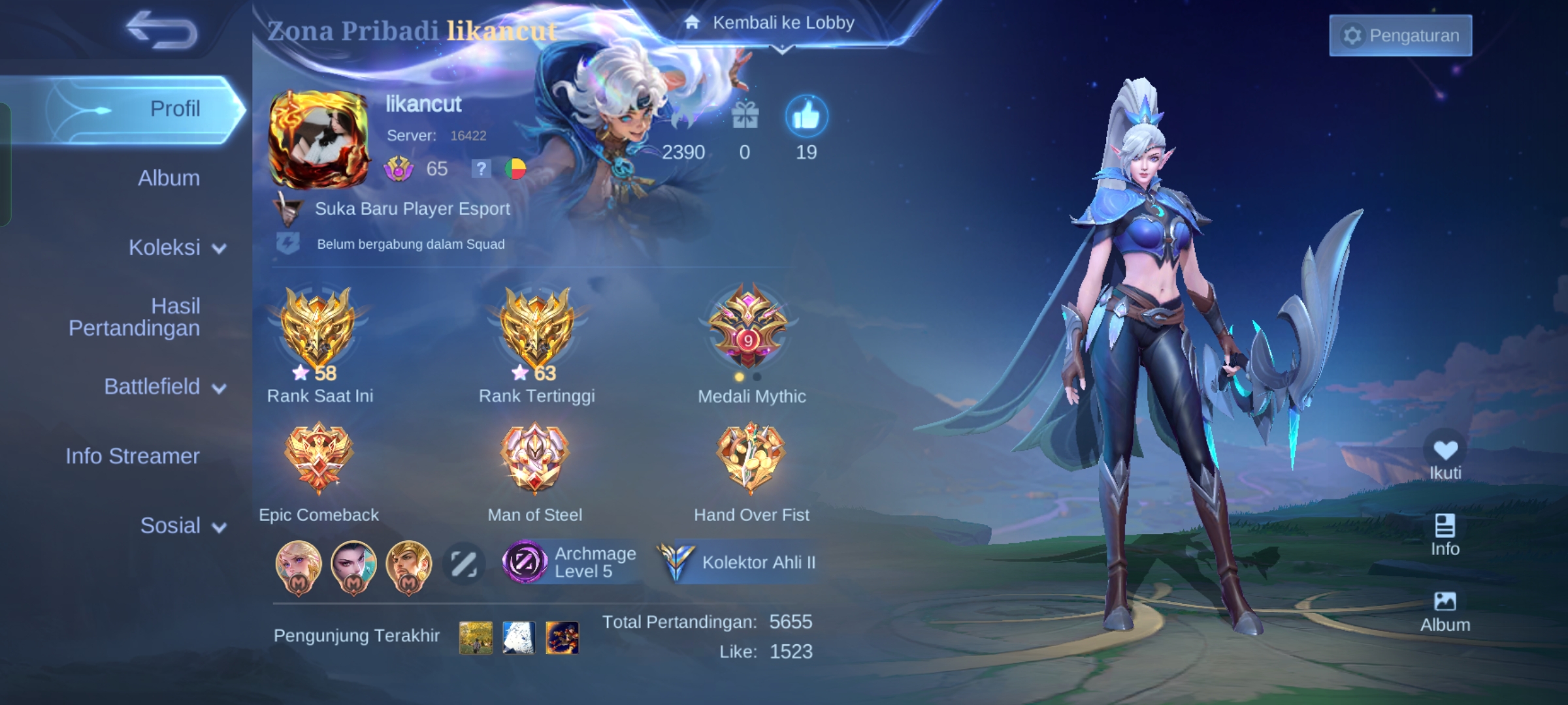 Jual Akun Ml