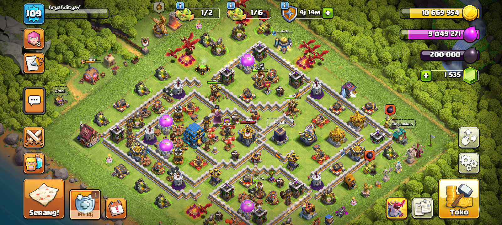 Akun coc th 12 baru naik