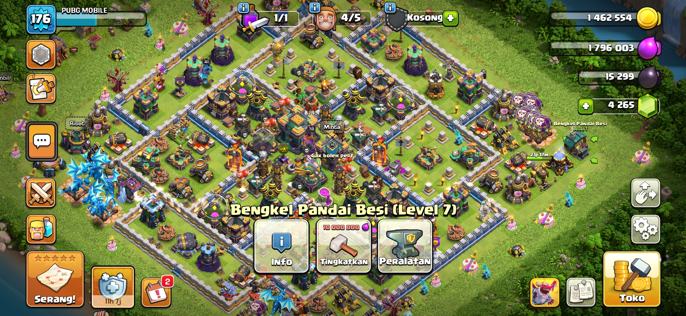 Akun coc 3 akun(th 14,13,11) plus clan nya level 14