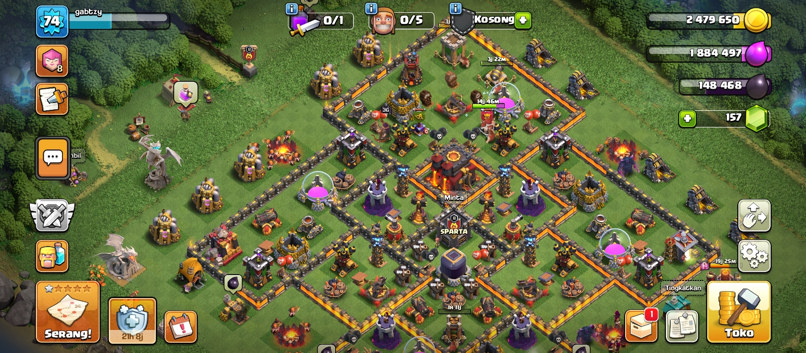 Akun coc th 10 hampir max