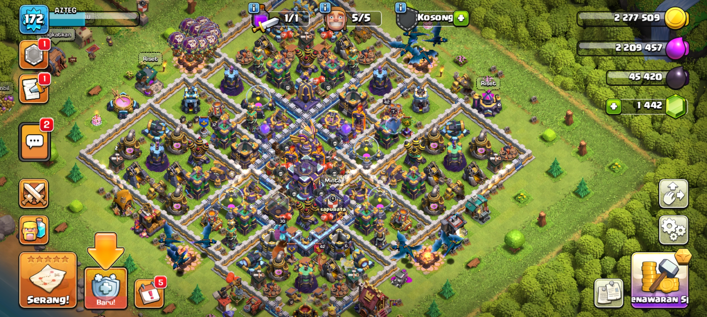 Akun coc TH 15