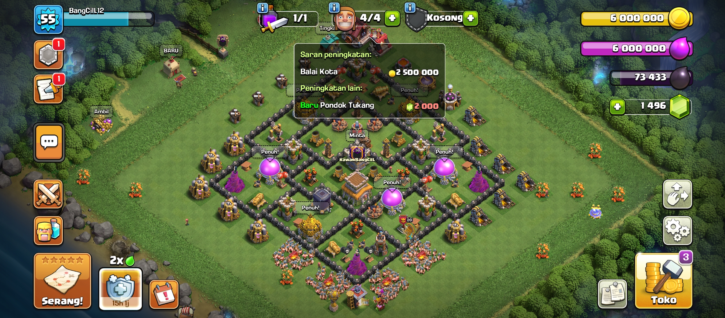 Akun COC TH 8 MAX