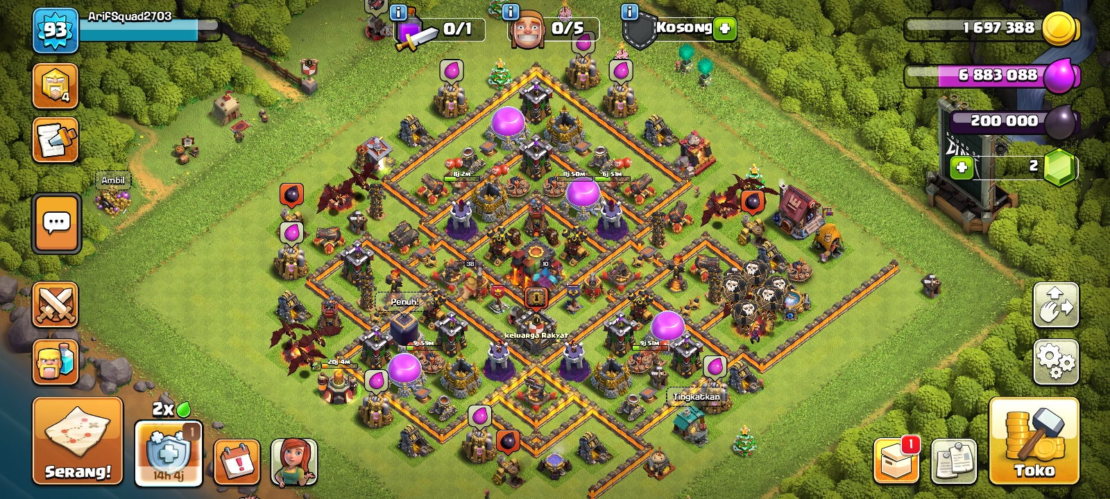 Akun coc th 10 max