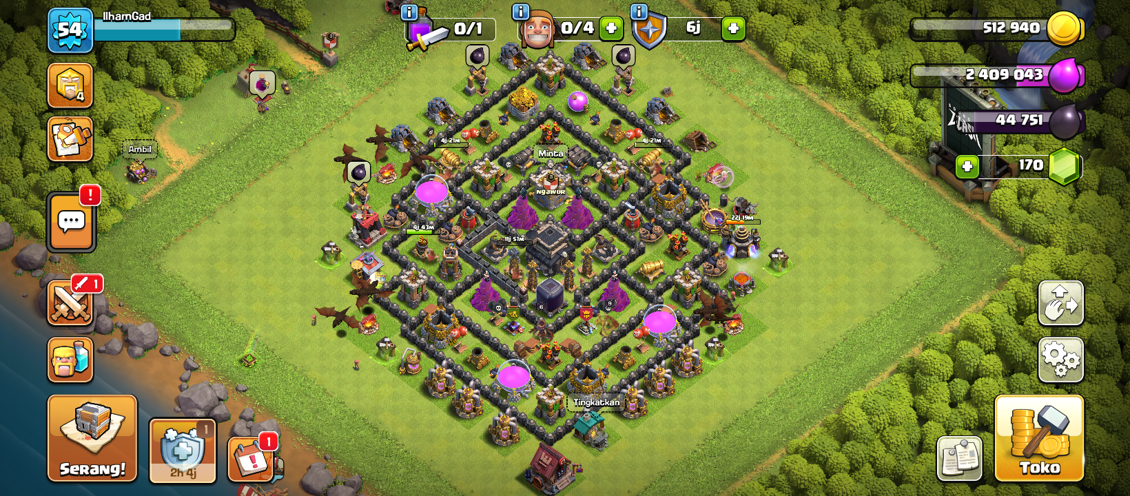 Akun coc TH 09