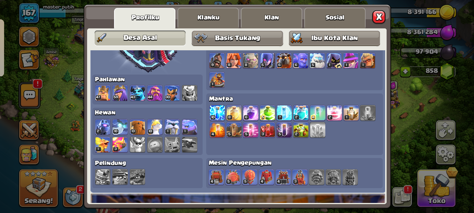 AKUN COC TH 15,14,13