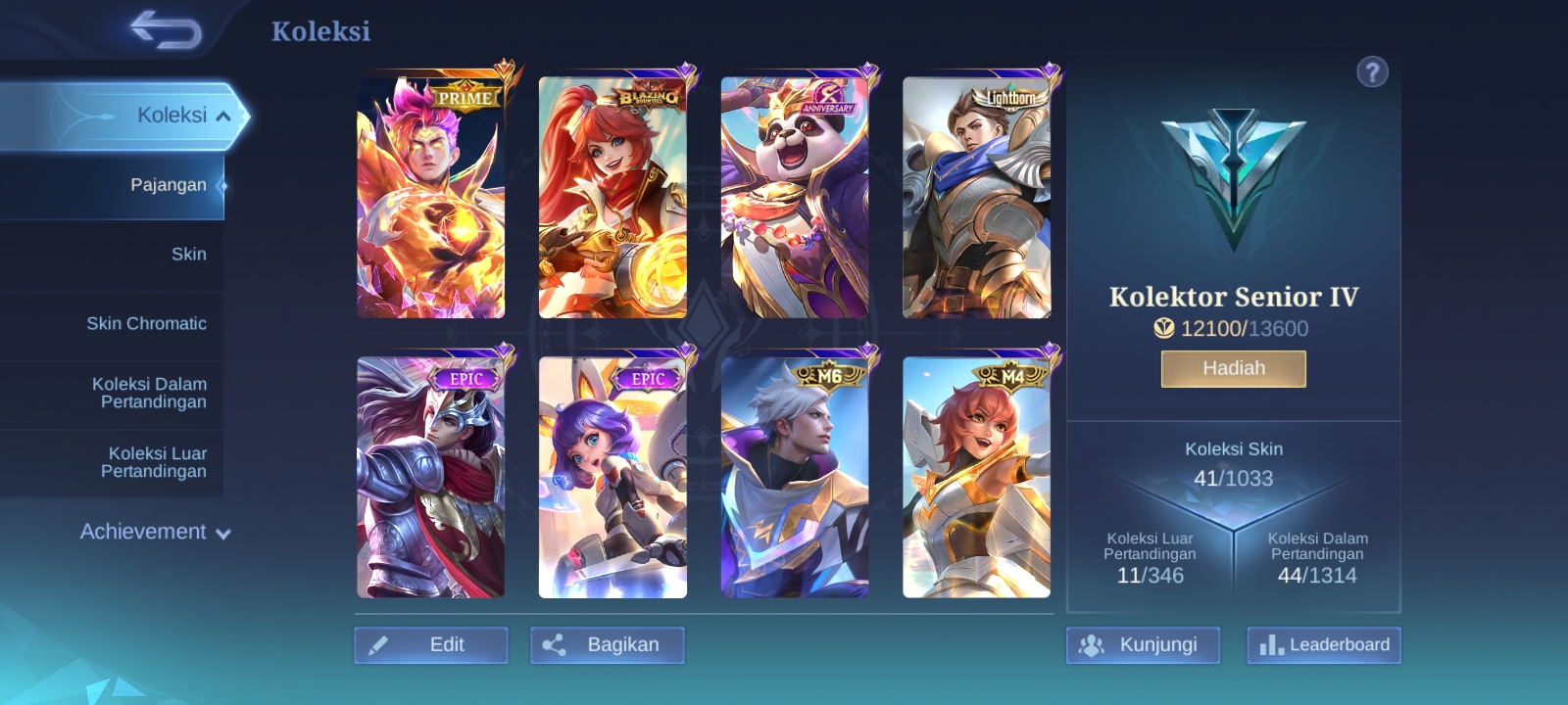 Akun ML Claude Mecha Dragon PRIME + M4 Beatrix | Kolektor Senior IV | Take Segmail