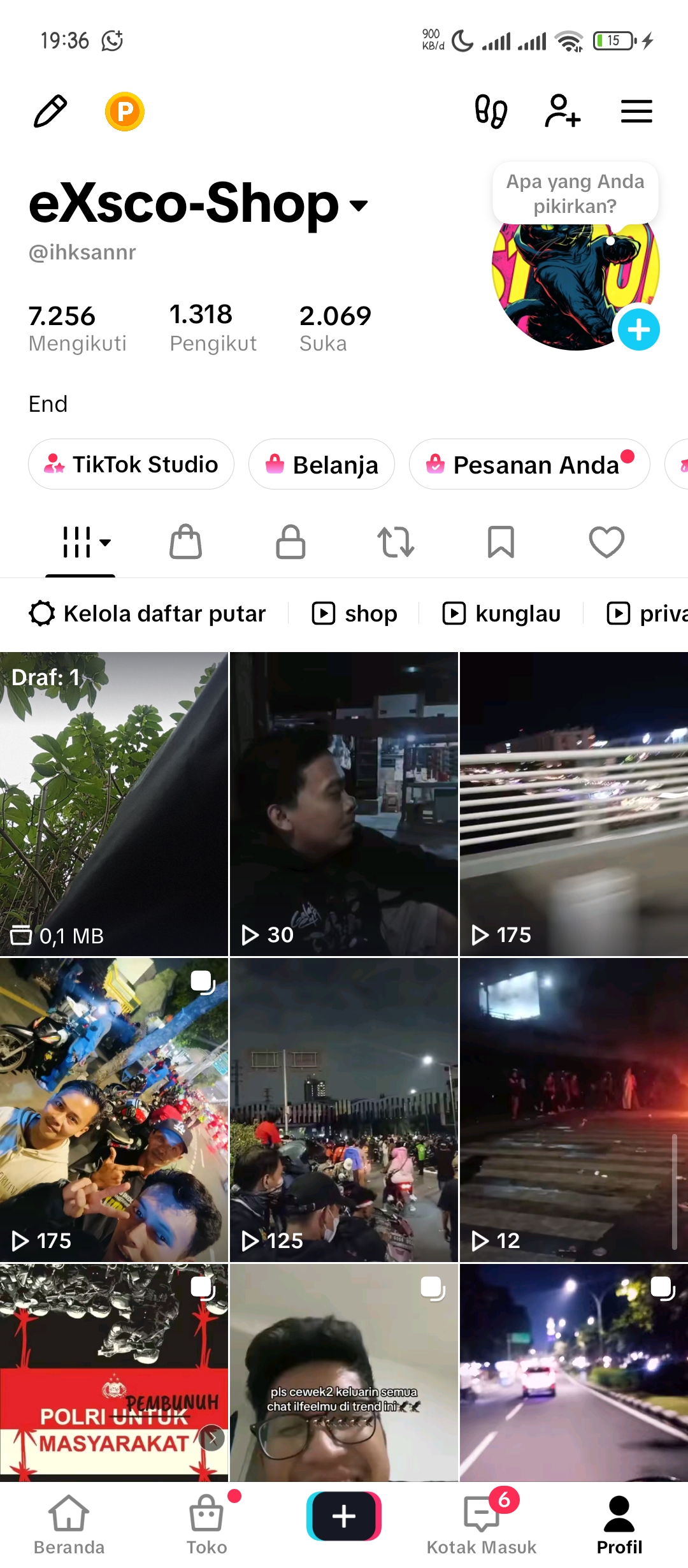 Akun tiktok 1000 folow