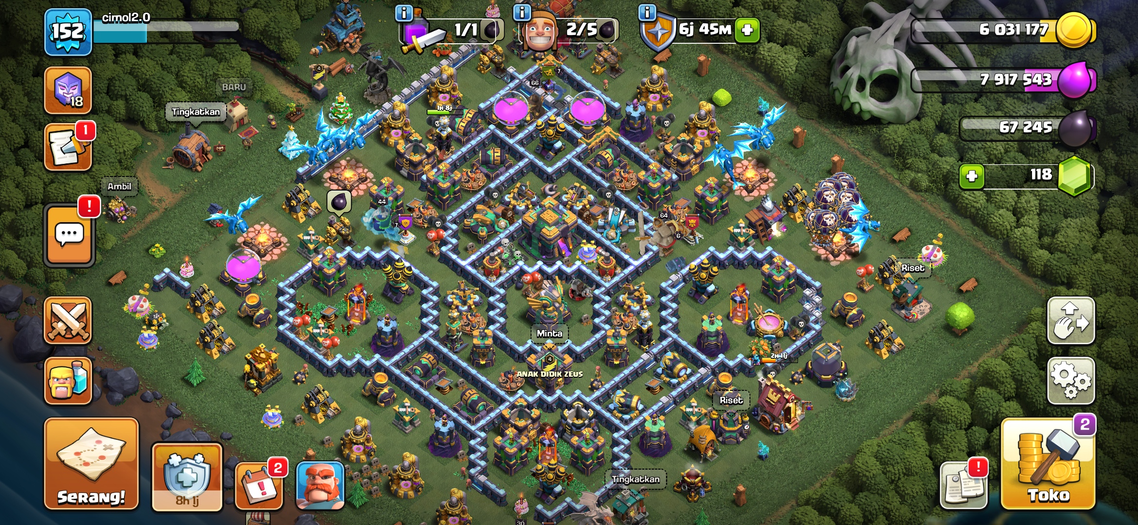 Jual akun coc