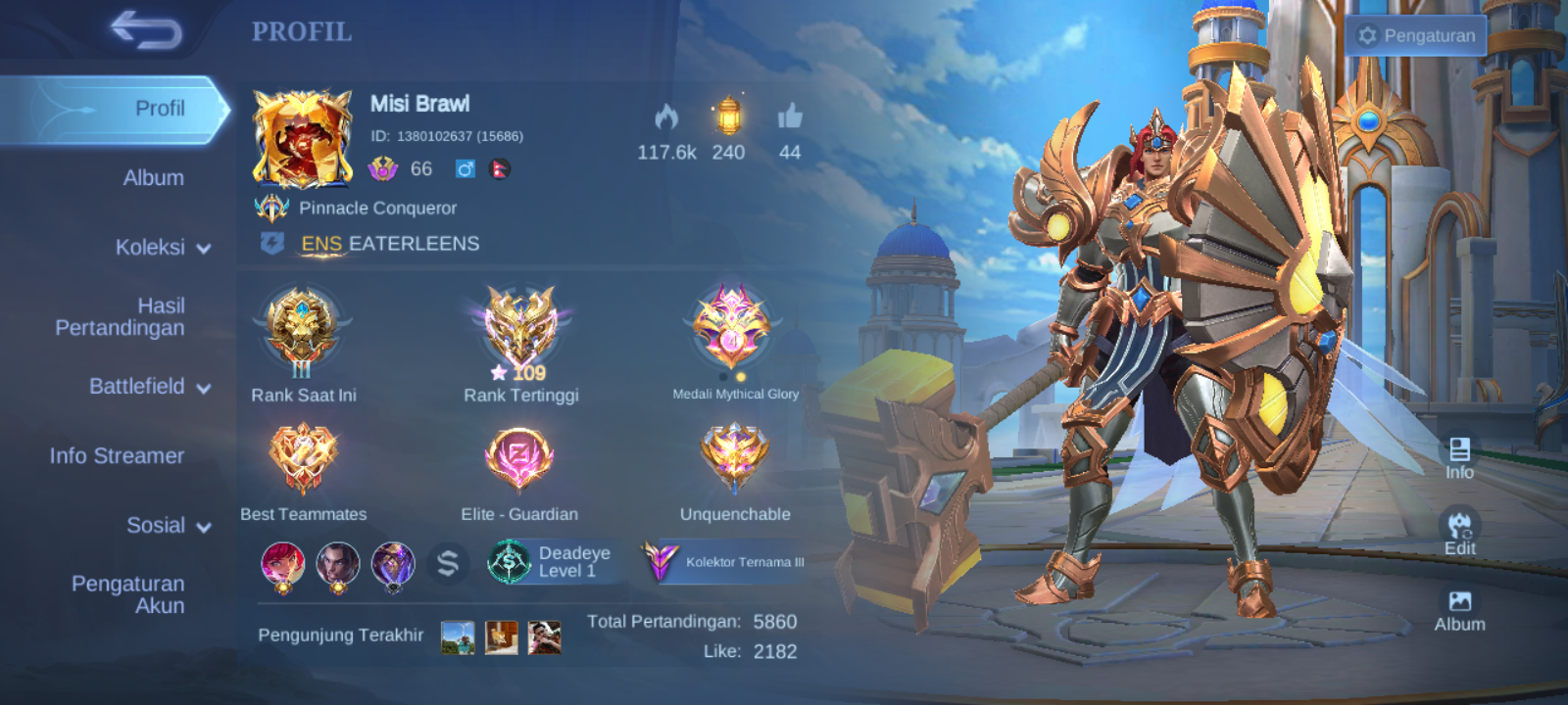 AKUN MOBILE LEGEND l ex immortal