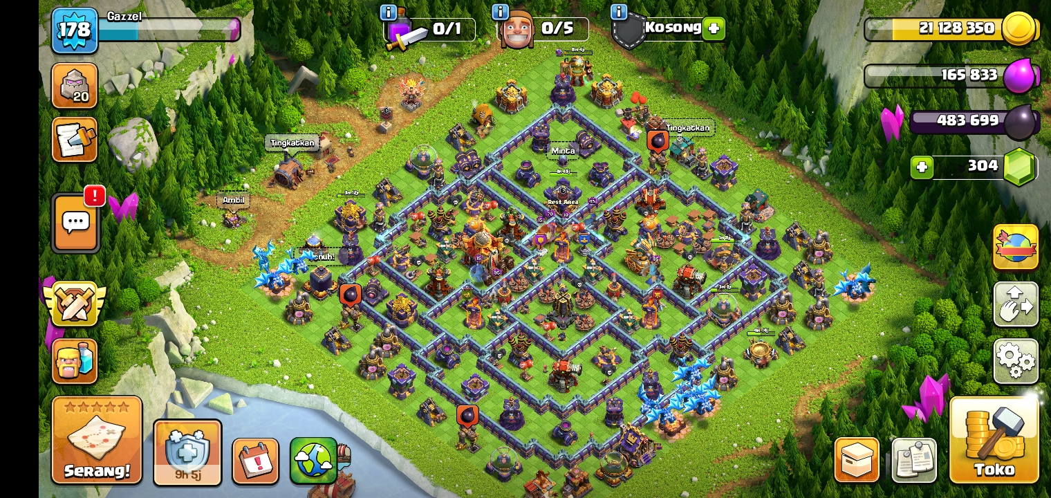 Terpercaya ! Akun COC TH 16 ( Baru Naik Dari Max Th15 )