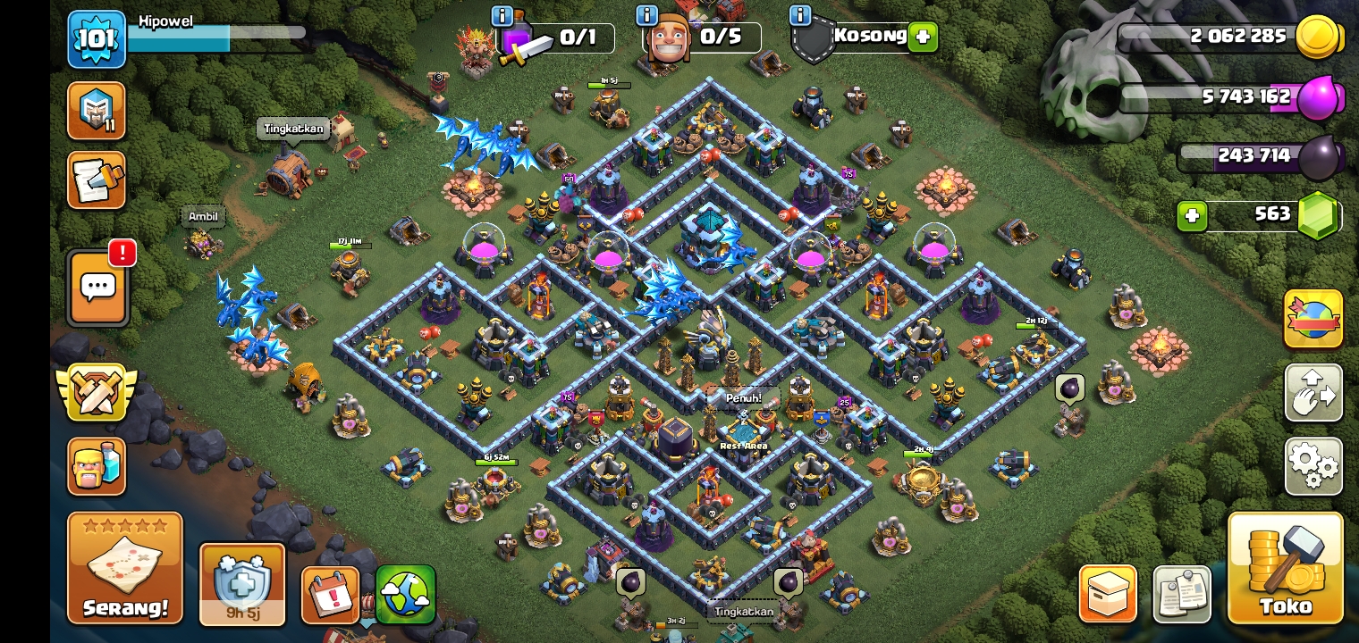 Terpercaya! Akun COC TH13 Tembok Mentok