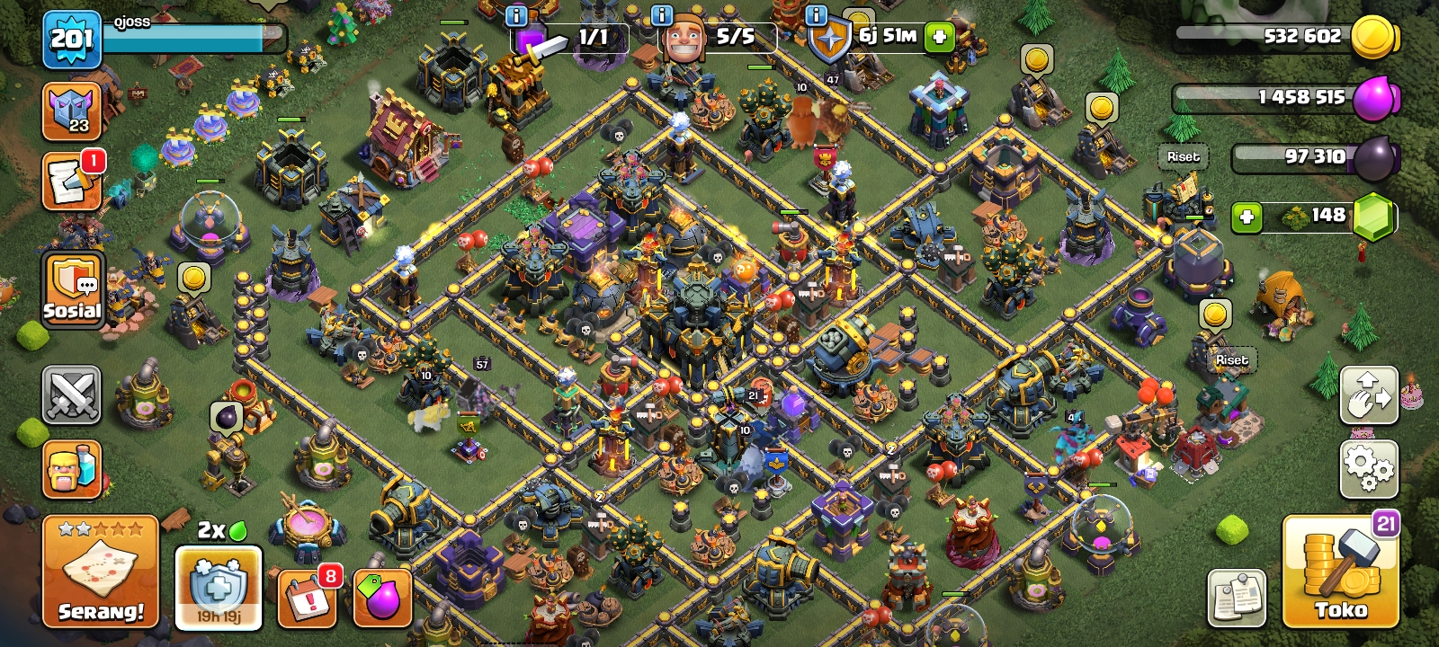 Akun coc th 17 max