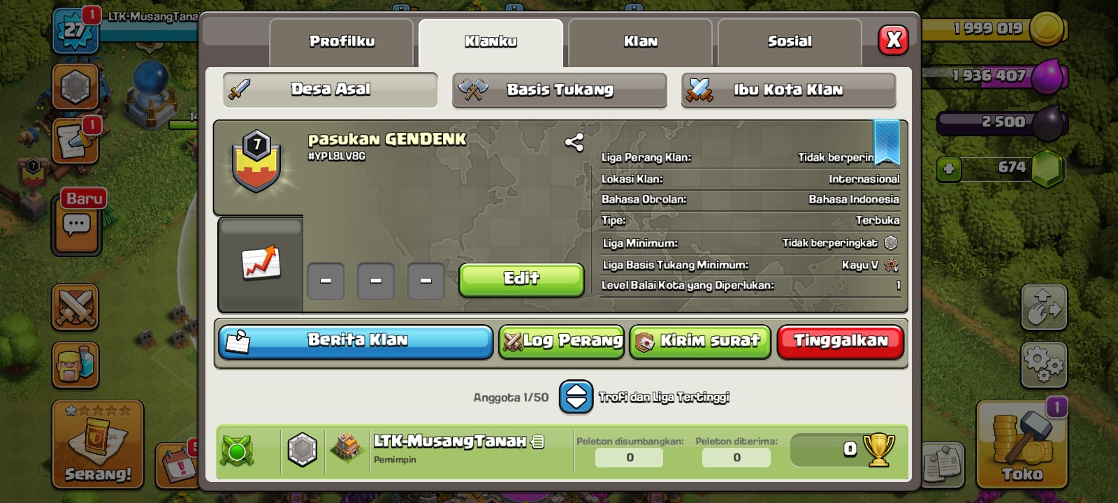 Clan coc Nick pasukan gendenk
