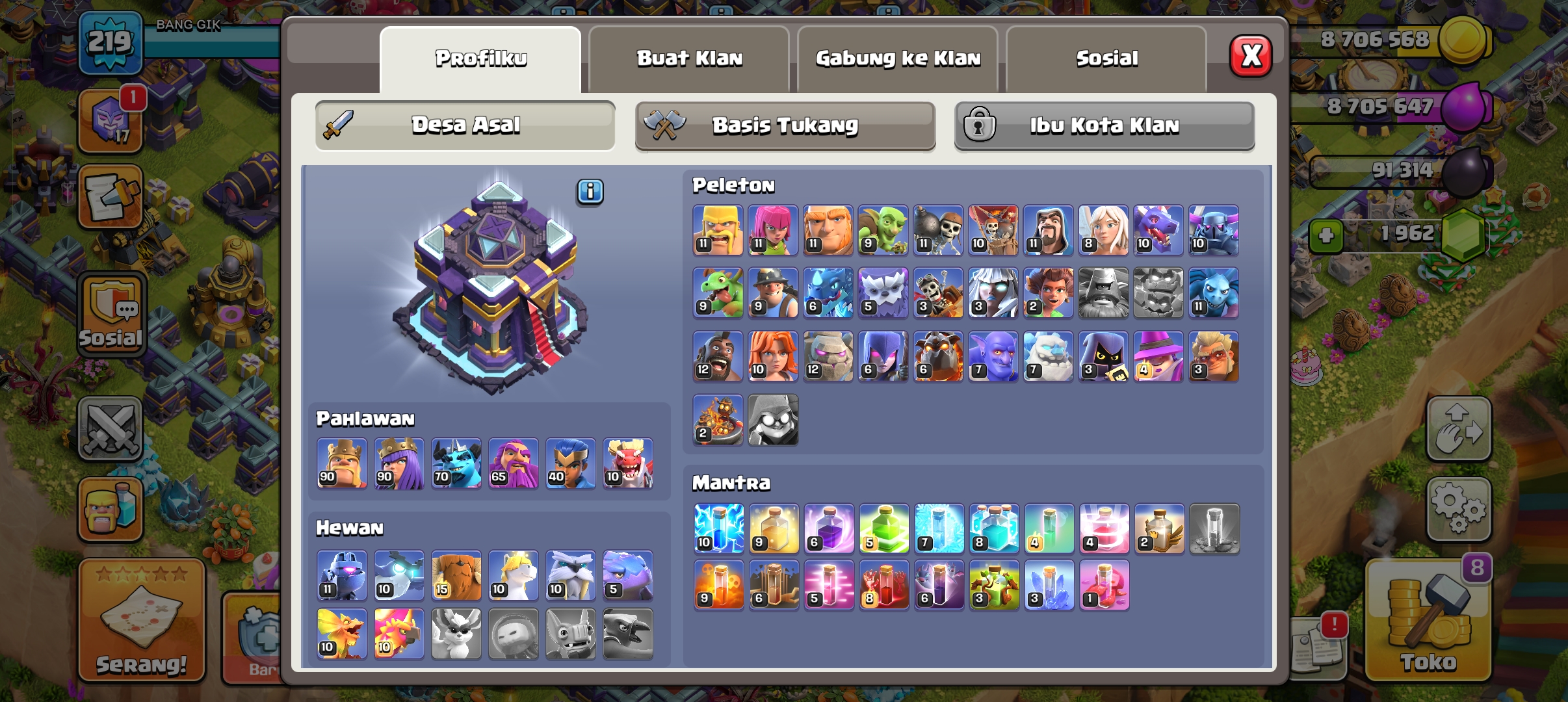 Akun COC TH 15 Max