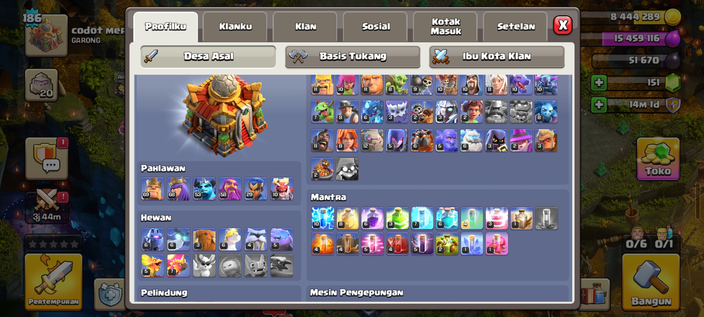 Akun coc th 15