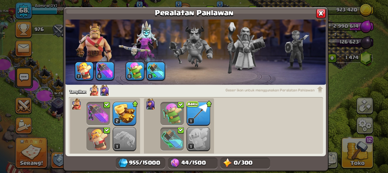 BORONGAN AKUN COC TH 12 DAN TH 9