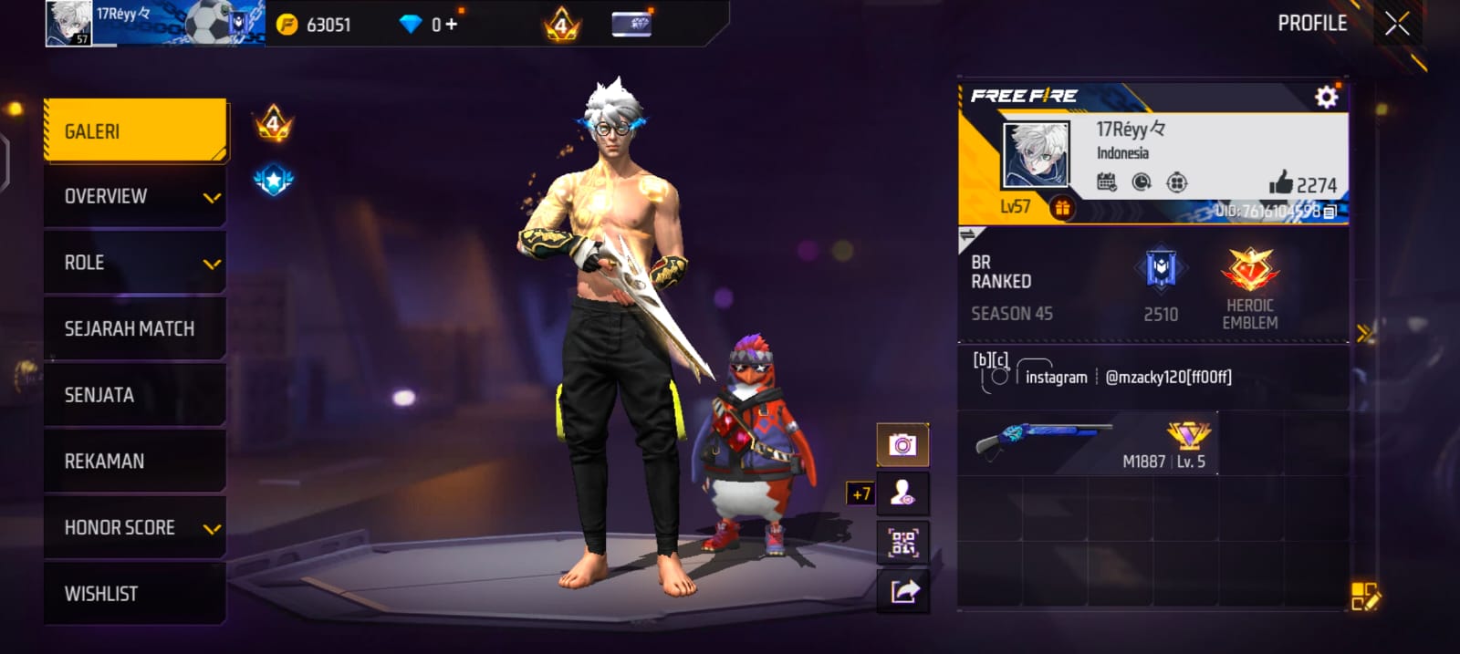 FREE FIRE SKIN ELIT SENJATA SULIT