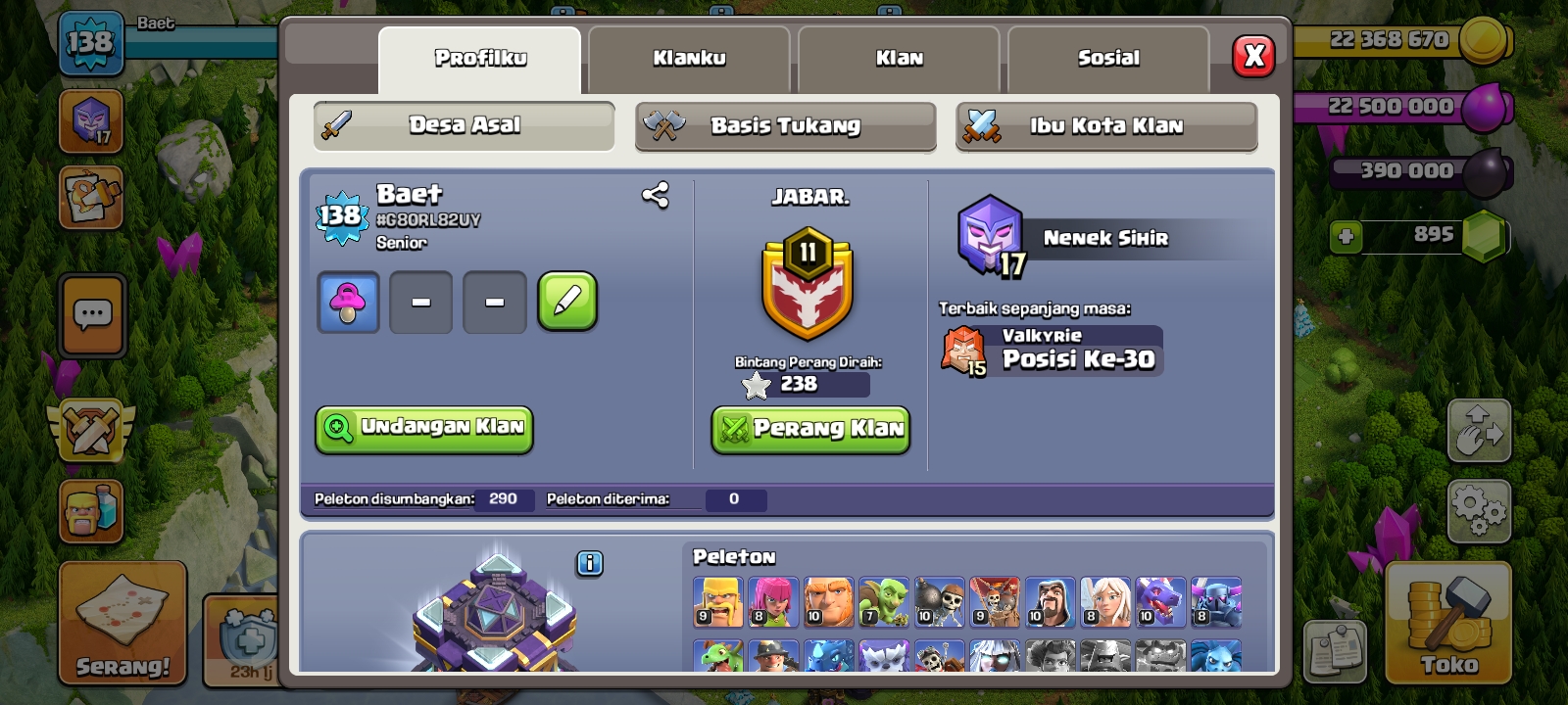 Akun Clash Of Clans