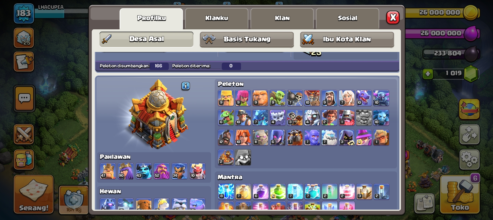 Akun COC TH 16
