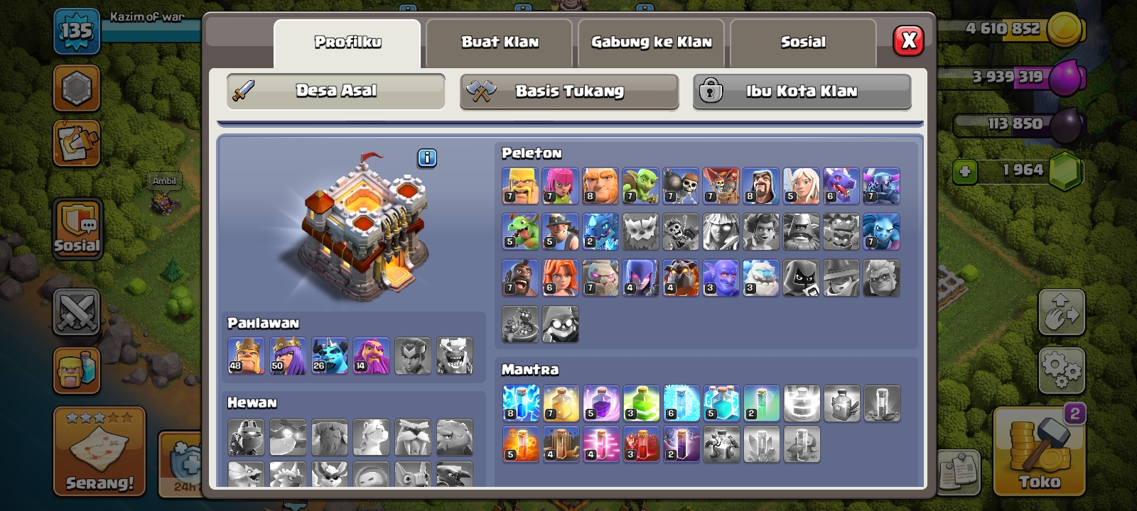 Akun COC TH 11 MAX