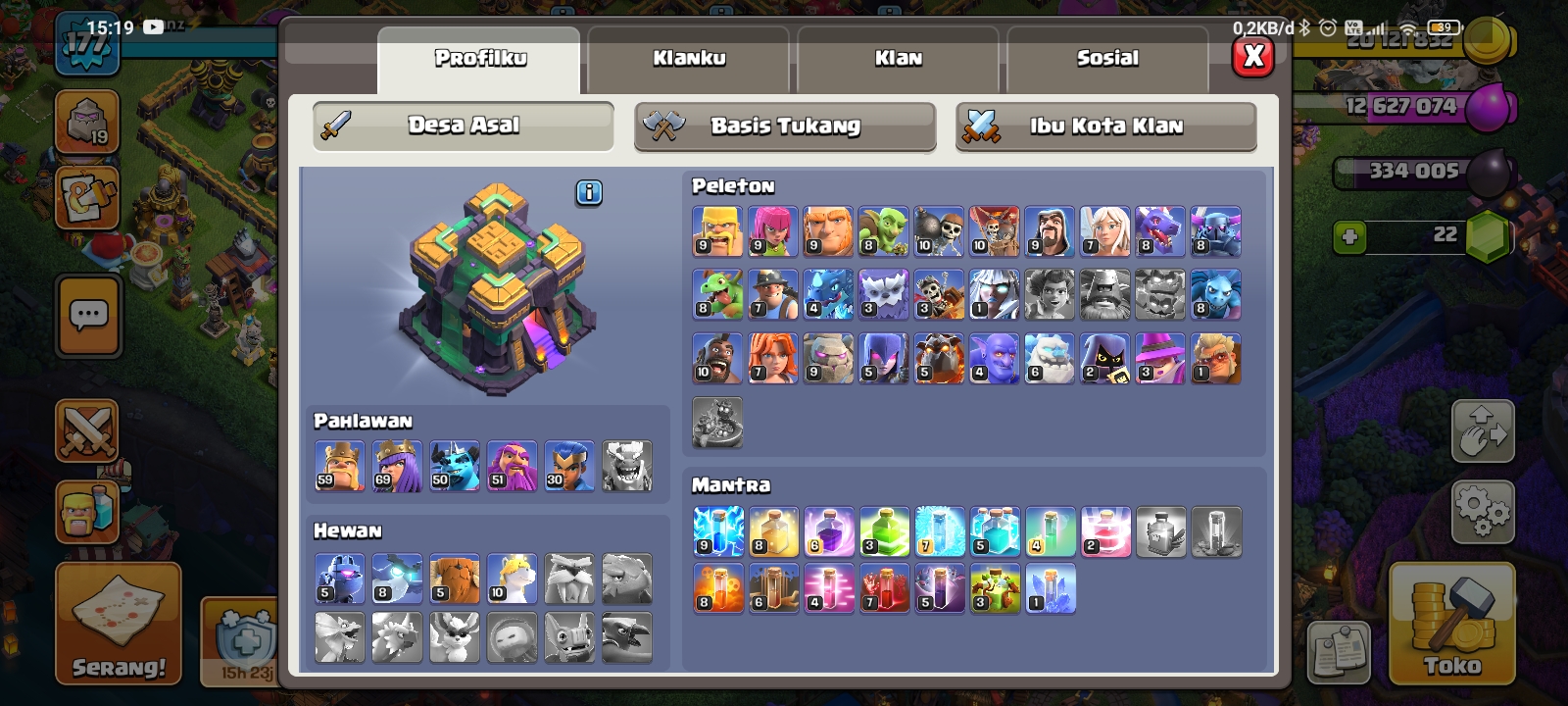 Akun COC TH 14 Max